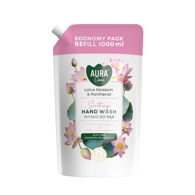 Mydło do rąk uzupełniające 1000 ml Kwiat lotosu i Pantenol AHW-002-007 Aura Care