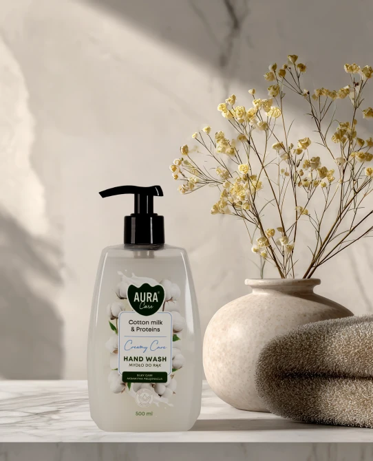 Mydło do rąk 500 ml Mleczko bawełniane i Proteiny AHW-004-004 Aura Care