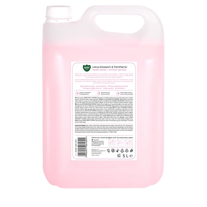 Mydło do rąk uzupełniające 5 L Kwiat lotosu i Pantenol AHW-005-007 Aura Care