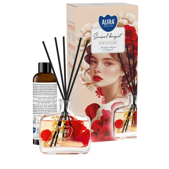 Dyfuzor zapachowy z suszonymi kwiatami Zmysłowy bukiet ARD-001-501 Aura Home Care