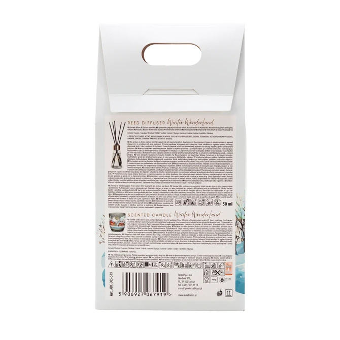 Zestaw prezentowy Aura Winter Wonderland ADC-005-519 od tyłu z widniejącą etykietą.