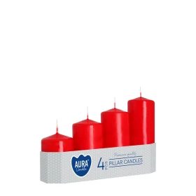 Walce stopniowane czerwone sw50/4-030 Aura packshot na białym tle