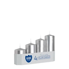 Walce stopniowane srebrny metalik sw50/4-271 Aura packshot na białym tle