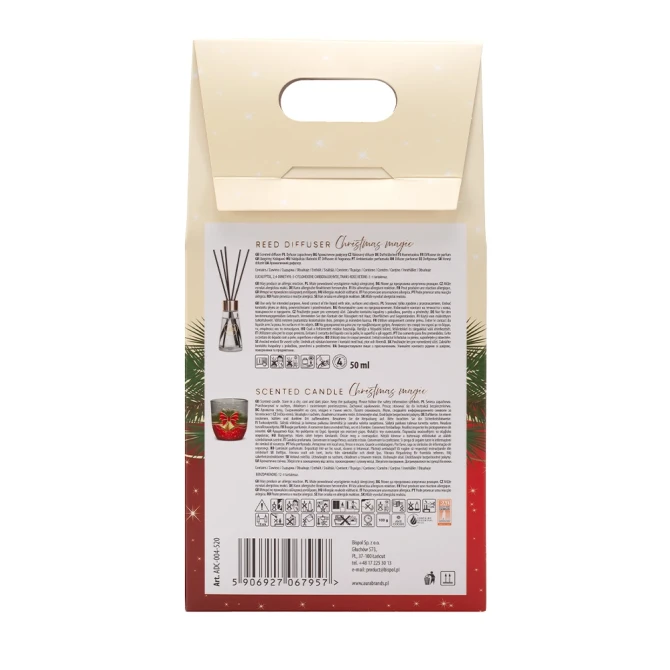 Tył opakowania zestawu prezentowego Aura Christmas Magic ADC-004-520