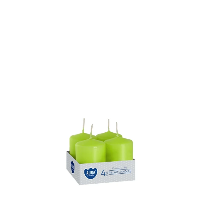 Świece wotywne seledynowe sw40/60-064 Aura packshot na białym tle