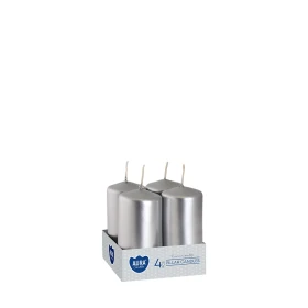 Świece wotywne srebrny metalik sw40/80-271 Aura packshot na białym tle