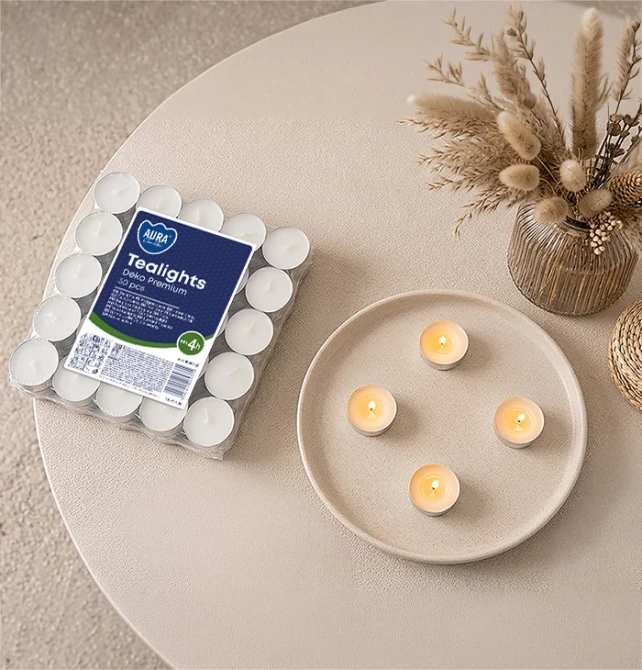 Podgrzewacze tealight Aura PF10R-50S w dekoracyjnej aranżacji