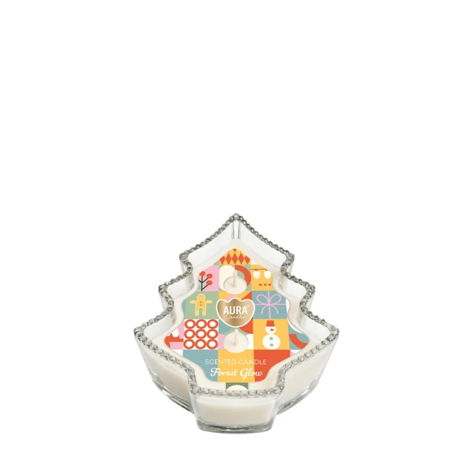 Świeca zapachowa Forest Glow Aura AC-006-529 w dekoracyjnym szkle