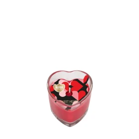 Świeca zapachowa Sweet Heart Aura AC-003-526 w szkle w kształcie serca