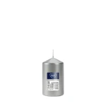 Świeca walec srebrny metalik sw60/100-271