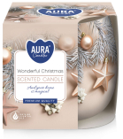 Świeca zapachowa Wspaniałe Święta w szkle z wzorem sn71s-52 Aura
