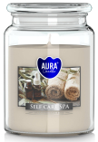 Duża świeca Self Care Spa w szkle z wieczkiem snd99-363 Aura