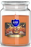 Duża świeca Halloween w szkle z wieczkiem snd99-466 Aura