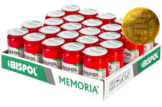 Wkłady do zniczy olejowe 24 sztuk Memoria WO3c czerwone