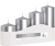 Walce stopniowane  srebrny metalik sw50/4-271