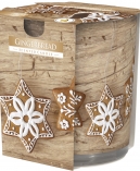 Świeca zapachowa Gingerbread w prostym szkle z wzorem sn72s-23