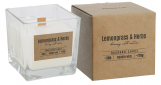 Świeca zapachowa Premium z drewnianym knotem LEMONGRASS & HERBS snk80-000-350